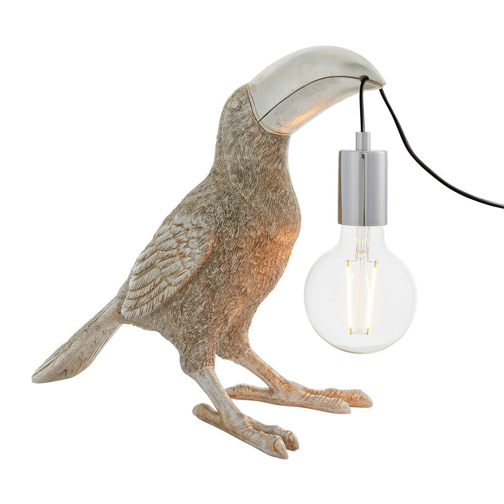 Product photograph of Olivia S Henley Toucan Table Lamp In Silver from Olivia's.
