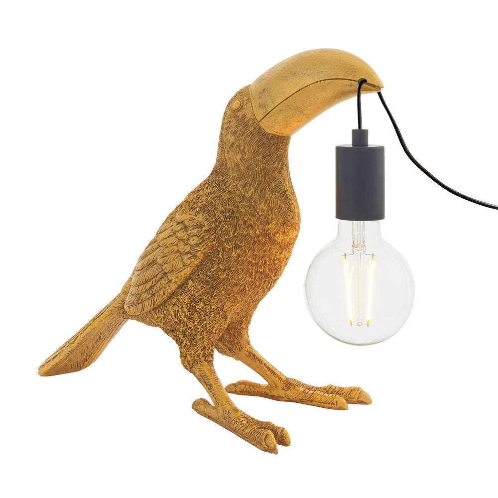 Product photograph of Olivia S Henley Toucan Table Lamp In Gold from Olivia's.