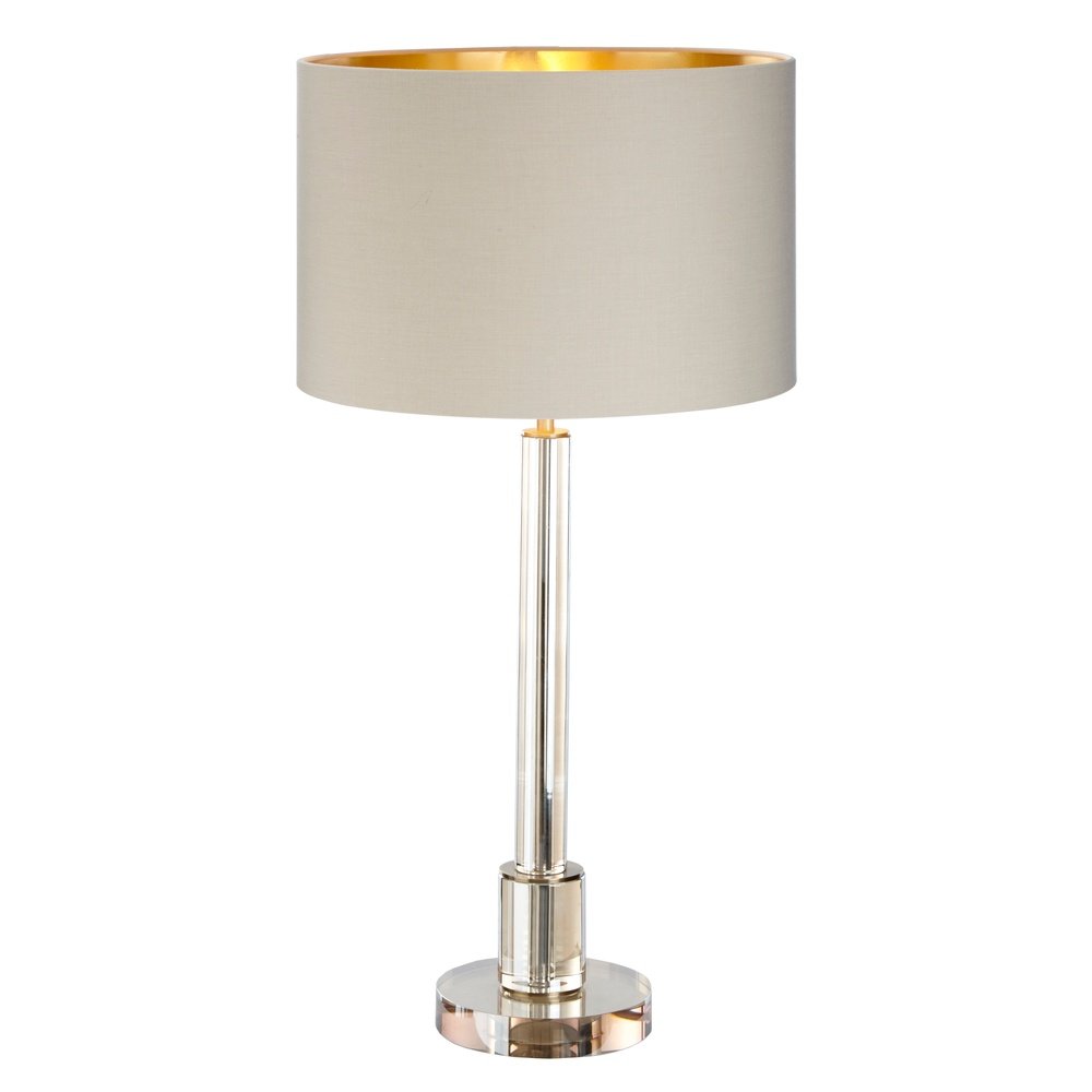 Product photograph of Rv Astley Haldor Crystal Table Lamp Brass Finish Cognac from Olivia's