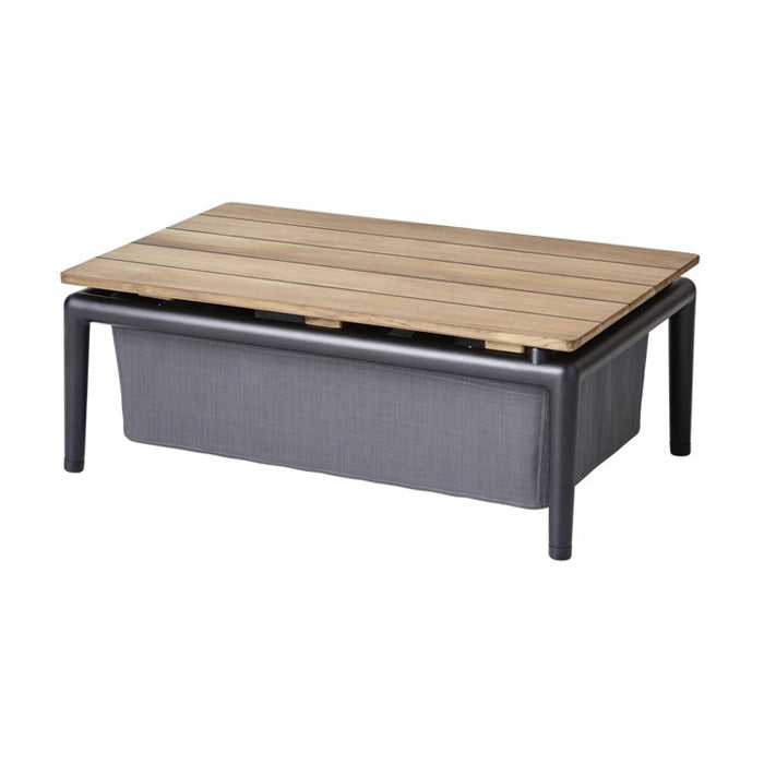 Product photograph of Cane-line Conic Box Outdoor Table Grey from Olivia's