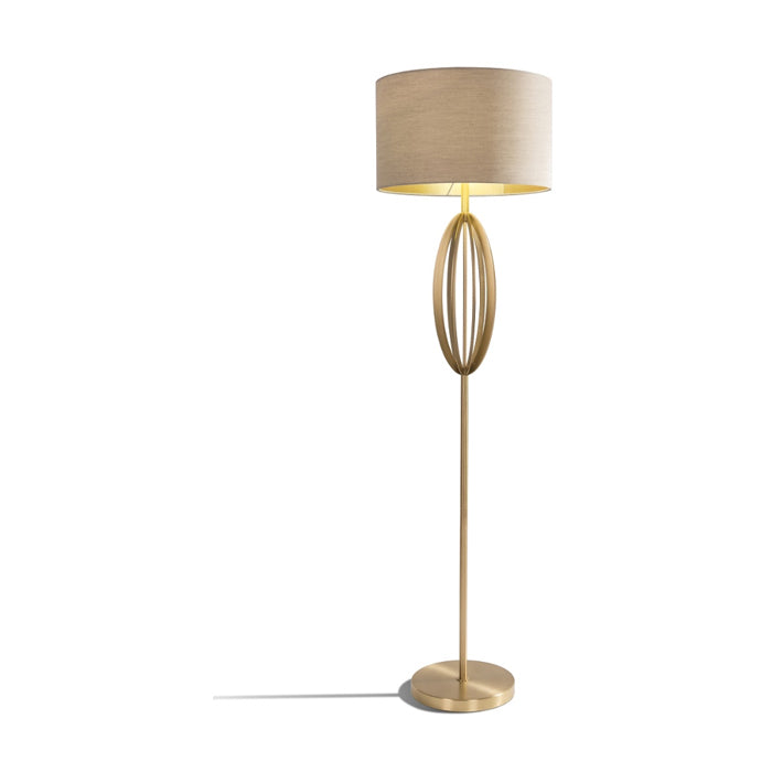 Product photograph of Rv Astley Olive Floor Lamp Antique Brass Finish from Olivia's