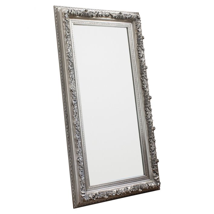 Product photograph of Gallery Interiors Antwerp Leaner Mirror In Silver from Olivia's.