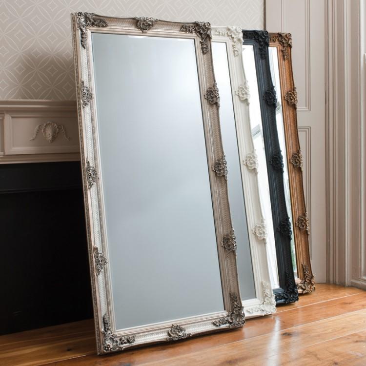 Gallery Direct Abbey Leaner Mirror Silver Outlet