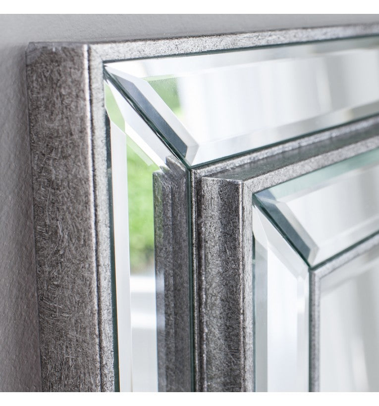 Product photograph of Gallery Interiors Chambery Leaner Mirror In Pewter from Olivia's.
