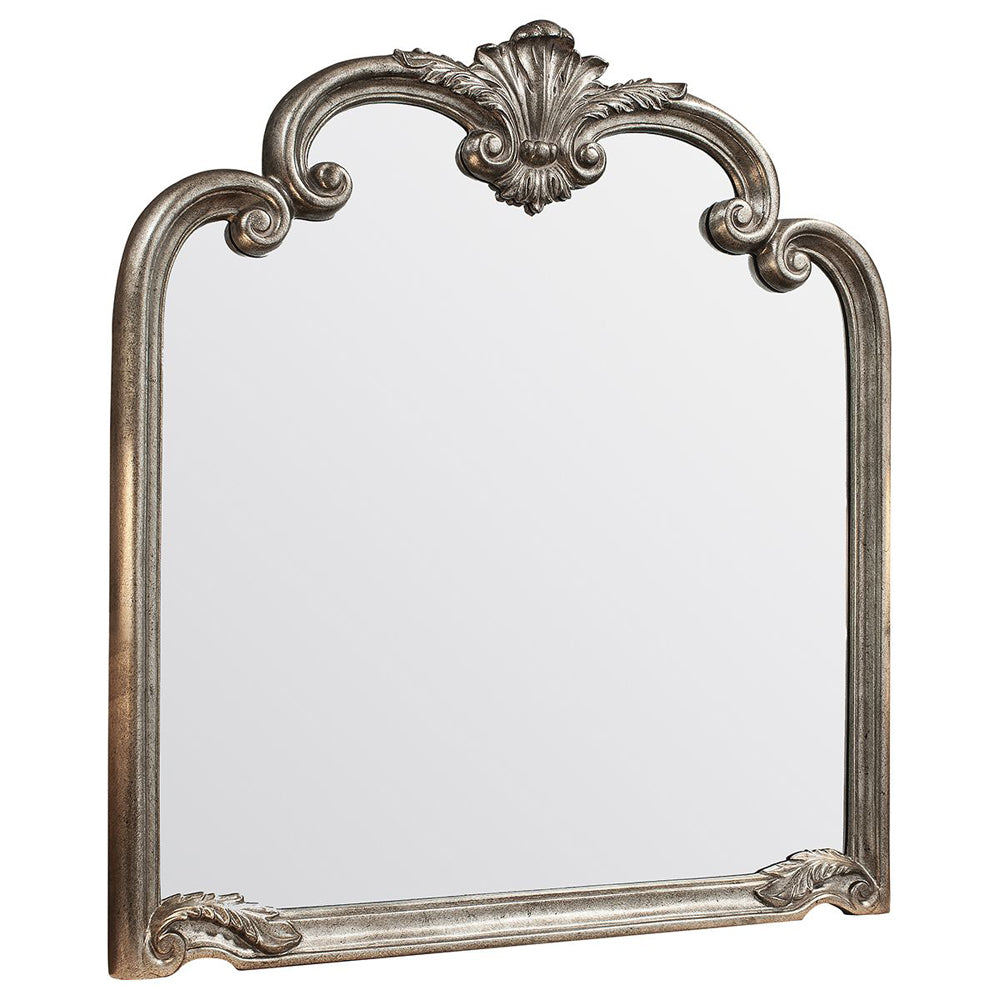 Product photograph of Gallery Interiors Palazzo Mirror In Silver Silver Wall from Olivia's.