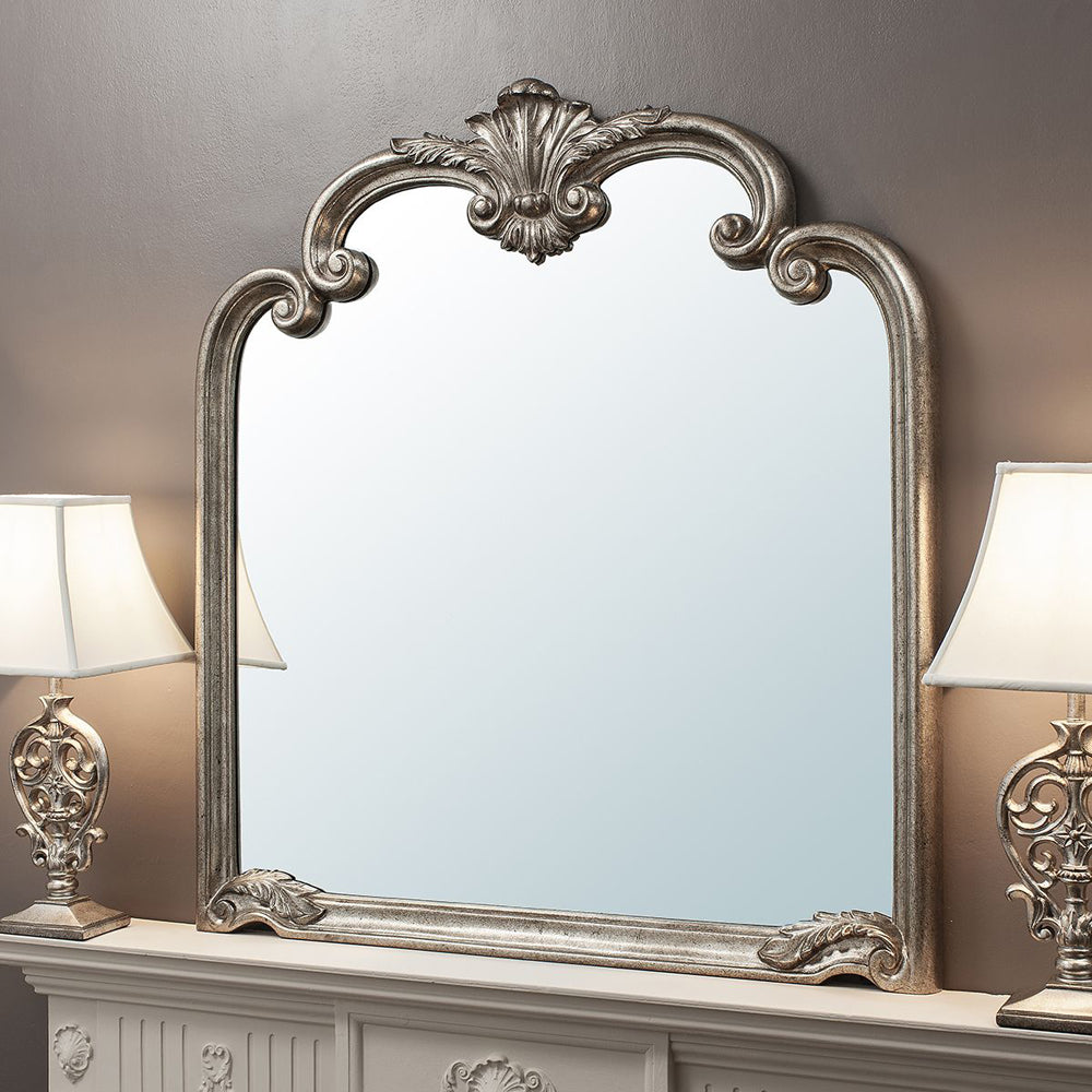 Product photograph of Gallery Interiors Palazzo Mirror In Silver Silver Full Length from Olivia's.