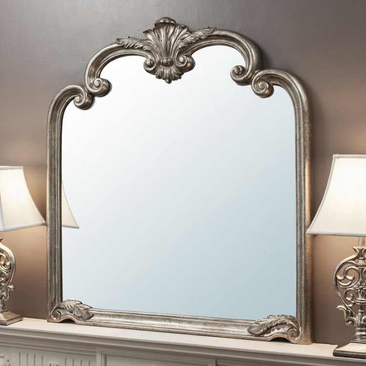 Product photograph of Gallery Interiors Palazzo Mirror In Silver Silver Full Length from Olivia's.