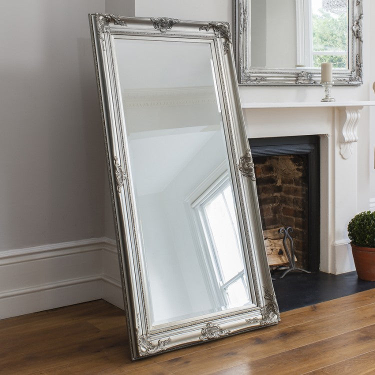 Product photograph of Gallery Interiors Harrow Leaner Mirror Silver from Olivia's