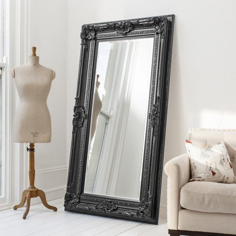 Gallery Direct Valois Leaner Mirror Outlet Black