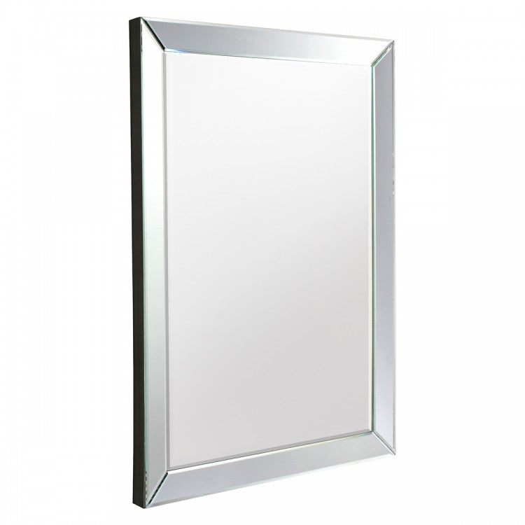 Product photograph of Gallery Interiors Luna Rectangle Mirror Silver from Olivia's
