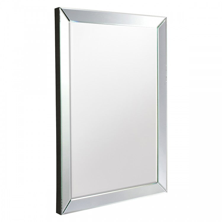 Product photograph of Gallery Interiors Luna Rectangle Mirror Outlet Silver from Olivia's