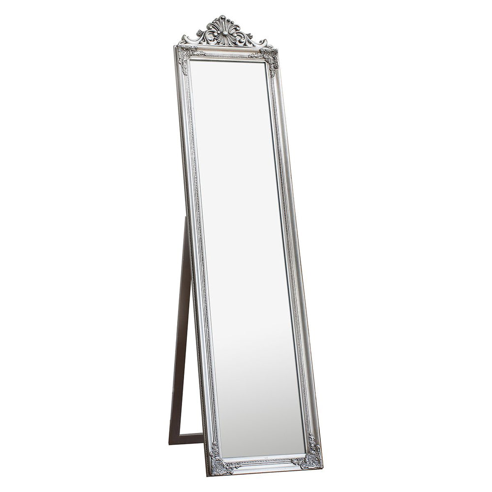 Product photograph of Gallery Interiors Lambeth Wood Cheval Mirror White from Olivia's.