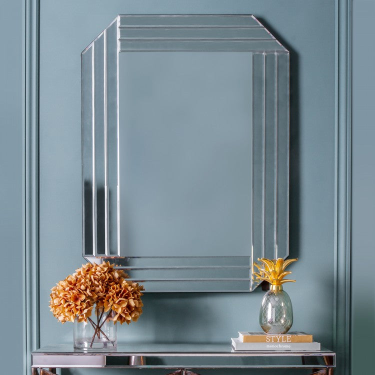 Product photograph of Gallery Interiors Burgate Mirror In Chrome from Olivia's