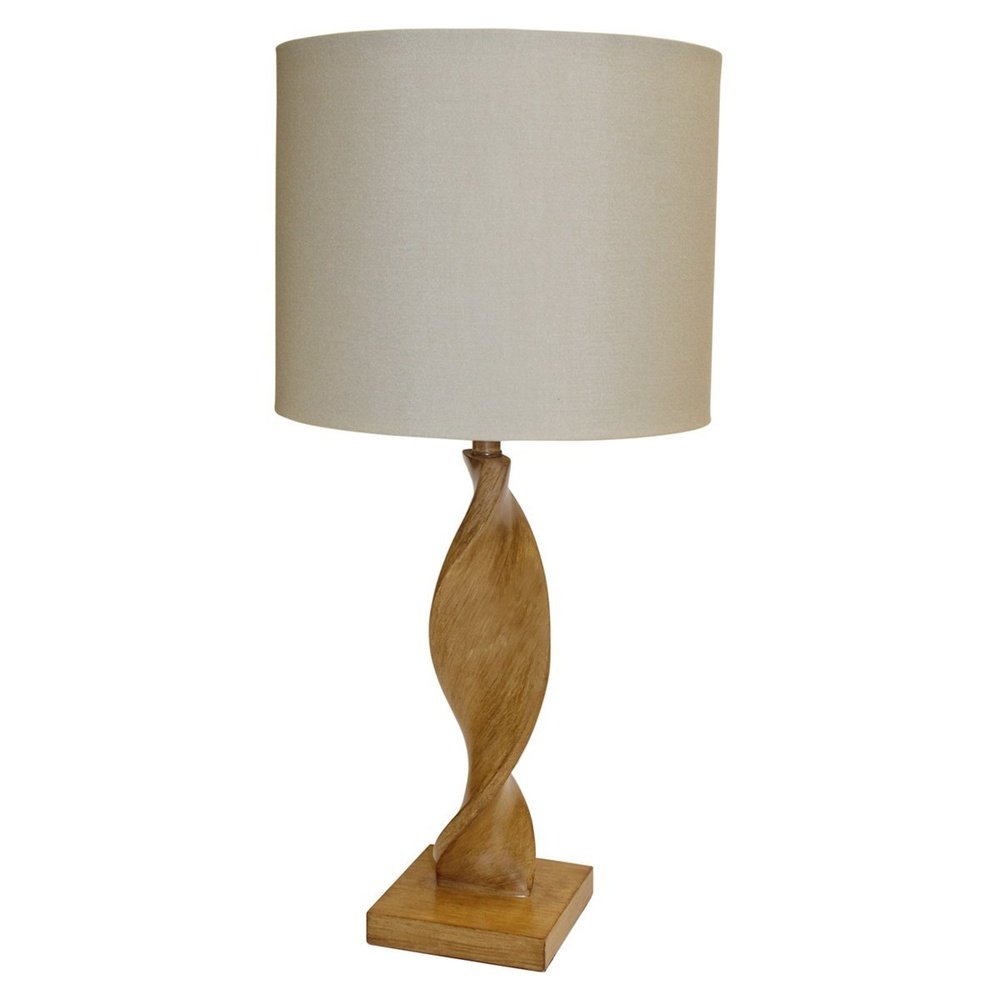 Product photograph of Olivia S Alessandra Table Lamp Wooden Spiral from Olivia's