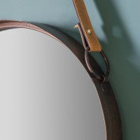 Product photograph of Gallery Interiors Set Of 2 Marston With Leather Strap Mirrors from Olivia's.