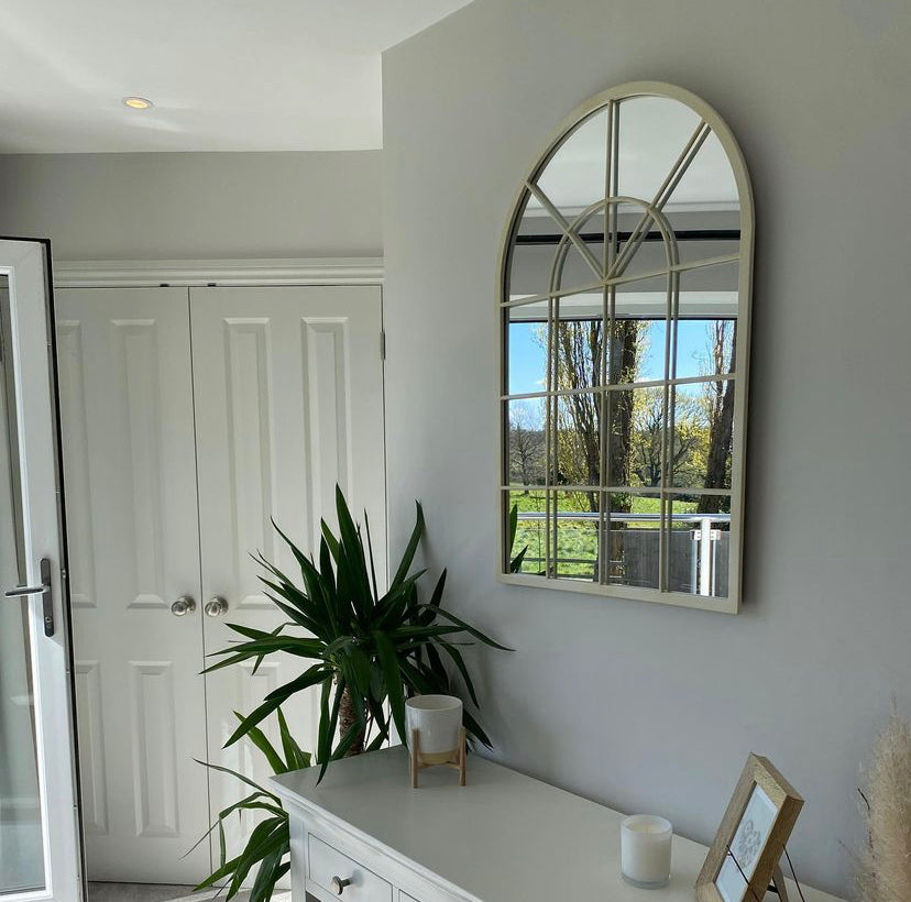 Product photograph of Gallery Interiors Kelford Mirror Cream from Olivia's.