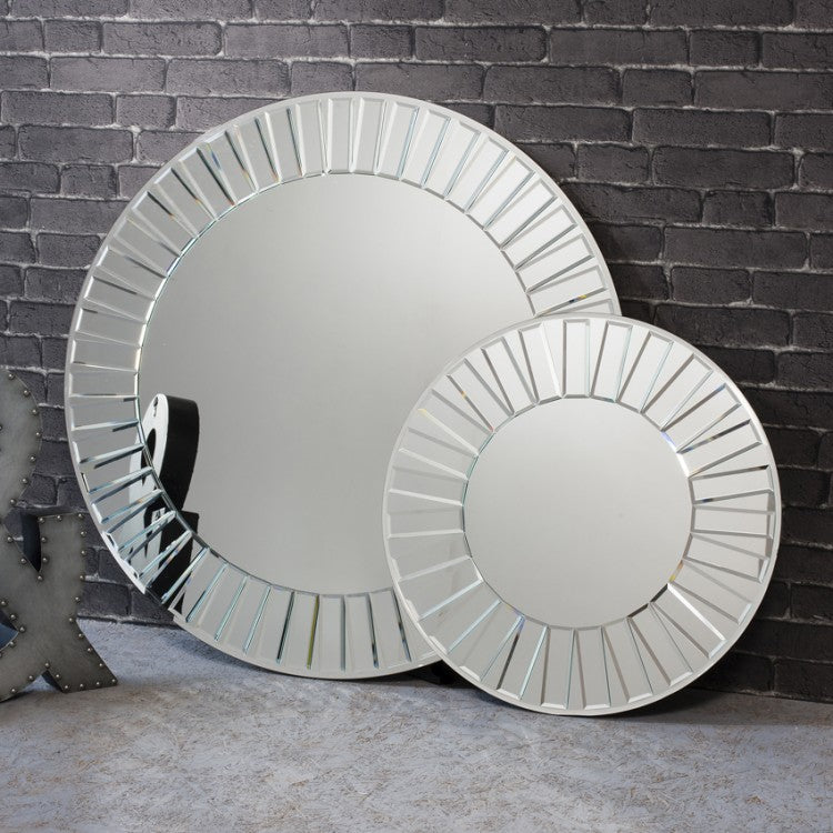 Product photograph of Gallery Interiors Mondello Mirror Silver Large from Olivia's.