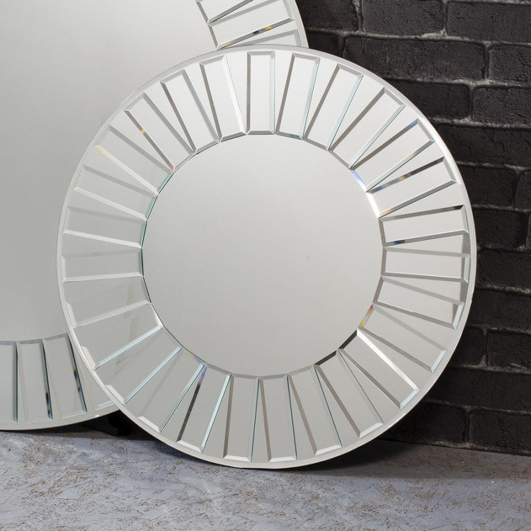 Product photograph of Gallery Interiors Mondello Mirror Silver Large from Olivia's