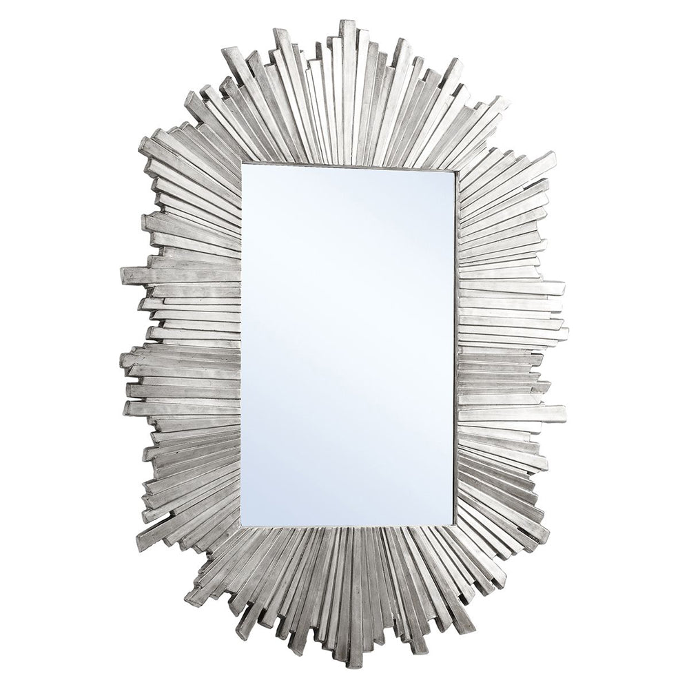 Product photograph of Gallery Interiors Rectangle Herzfeld Mirror Silver Rectangle from Olivia's.