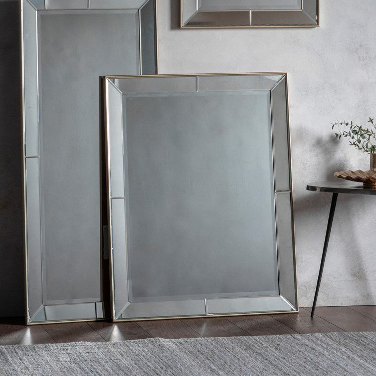 Product photograph of Gallery Interiors Kinsella Mirror Outlet Silver Large from Olivia's.