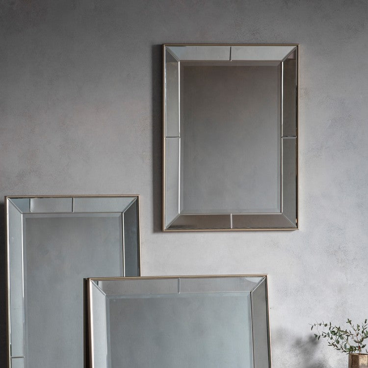 Gallery Interiors Kinsella Mirror Outlet Silver Large