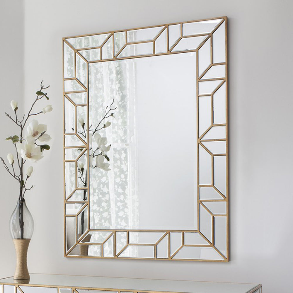 Product photograph of Gallery Interiors Verbier Mirror Gold from Olivia's.