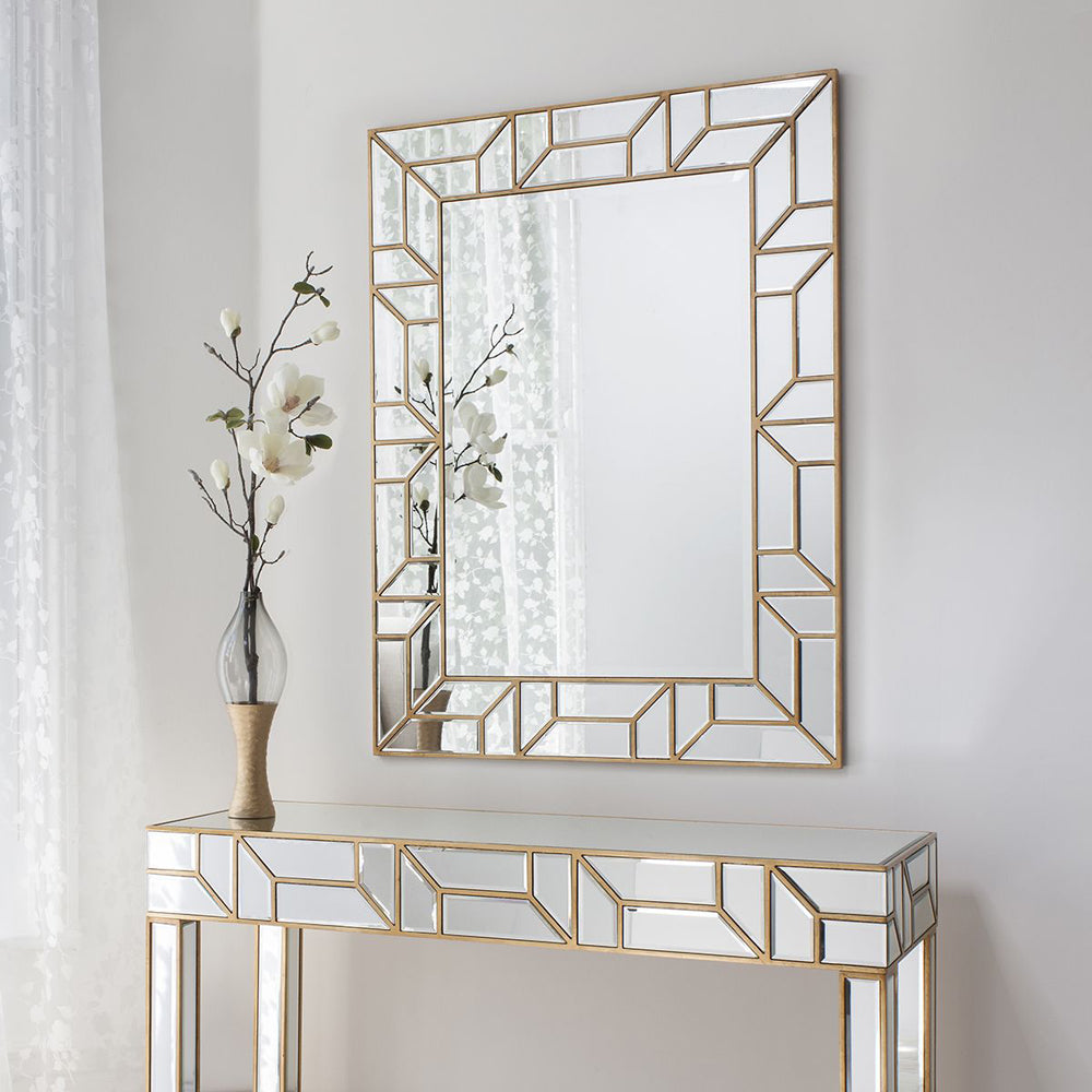 Product photograph of Gallery Interiors Verbier Mirror Gold from Olivia's.