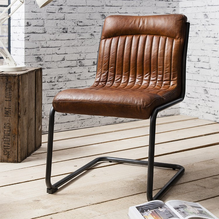 Product photograph of Gallery Interiors Capri Leather Chair Outlet from Olivia's