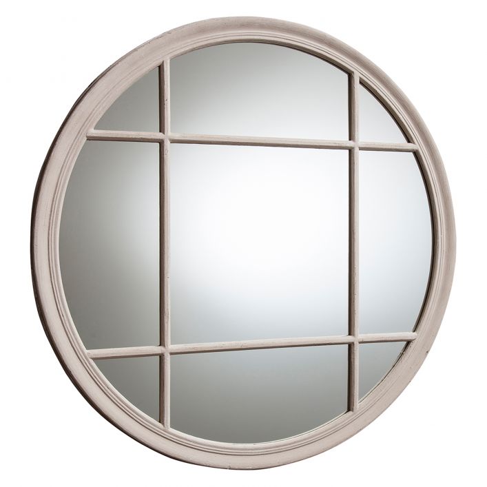 Product photograph of Gallery Interiors Eccleston Round Mirror In Natural from Olivia's