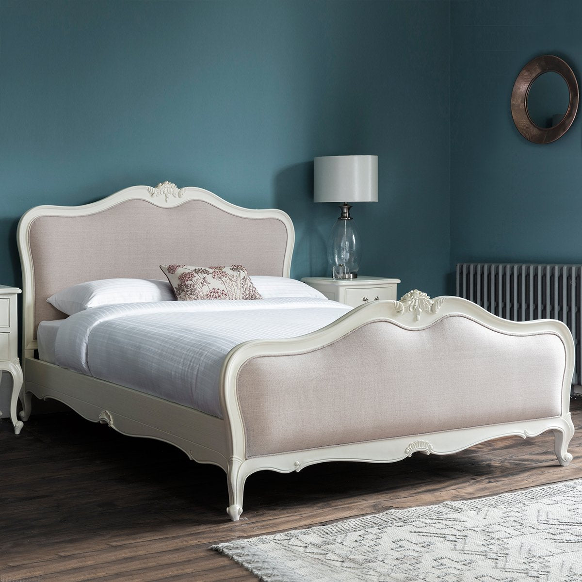 Gallery Direct Chic King Size Upholstered Bed In Grey Linen