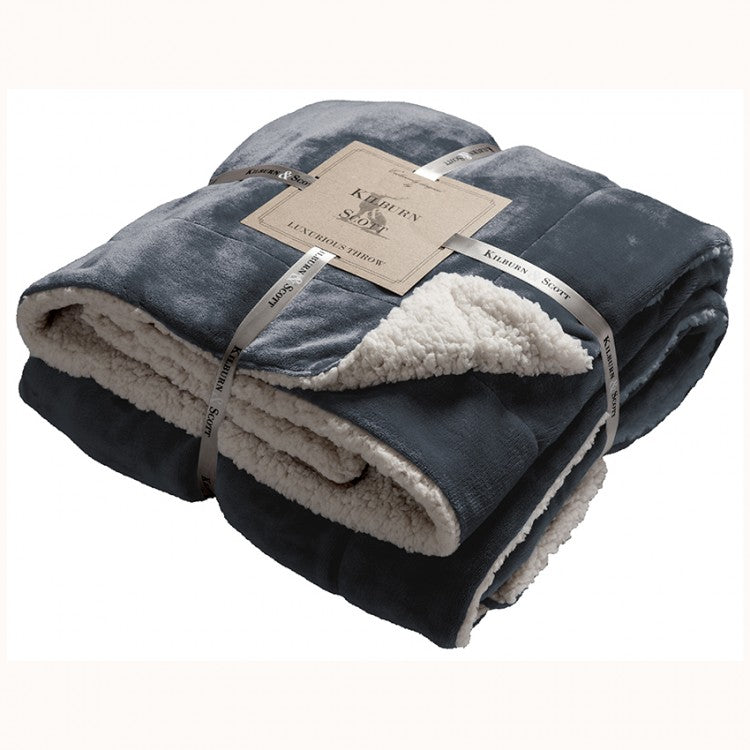 Gallery Direct Sherpa Throw Teal