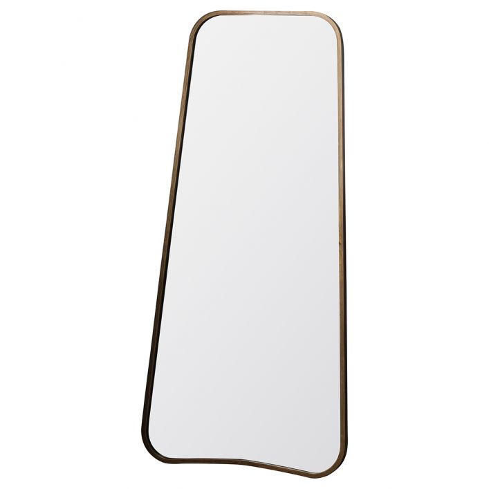 Product photograph of Gallery Interiors Kurva Leaner Mirror Gold Outlet from Olivia's