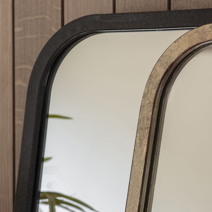 Product photograph of Gallery Interiors Kurva Leaner Mirror In Black from Olivia's.