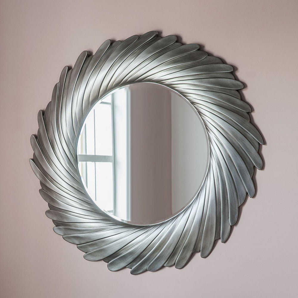 Product photograph of Gallery Interiors Lowry Mirror Silver from Olivia's.