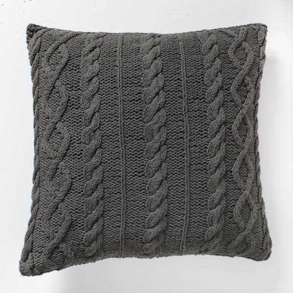 Product photograph of Gallery Interiors Walton Cable Knit Cushion Ochre from Olivia's.