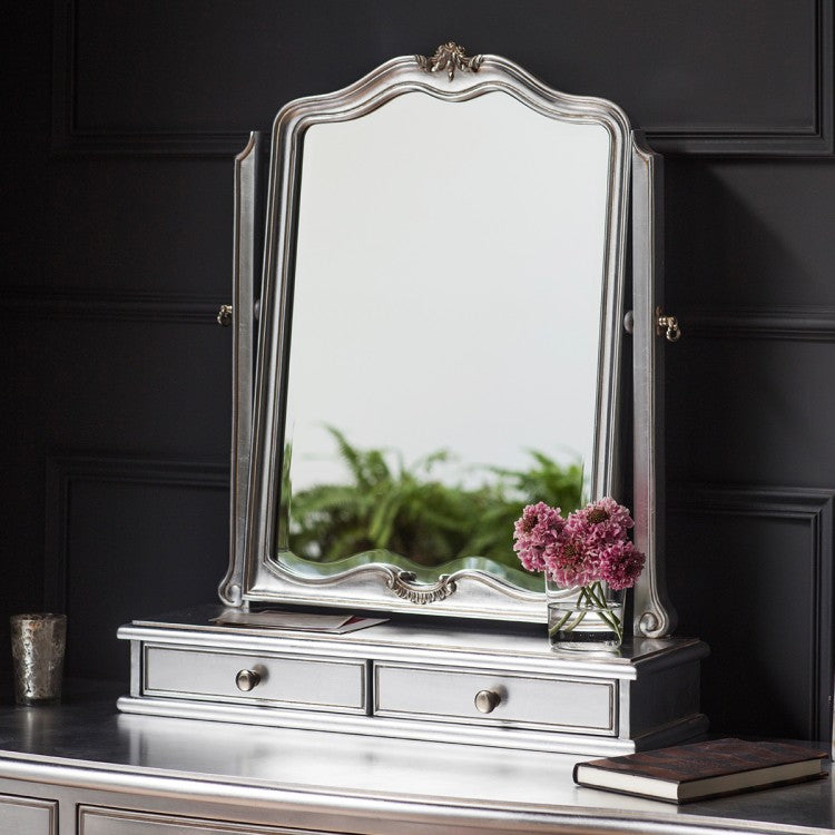 Gallery Direct Chic Dressing Table Mirror Silver