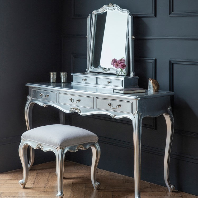 Gallery Direct Chic Dressing Table In Silver