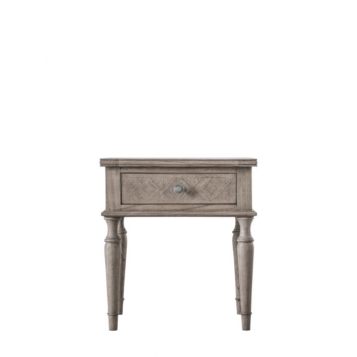 Product photograph of Gallery Interiors Mustique 1 Drawer Side Table from Olivia's