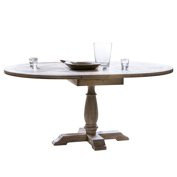 Product photograph of Gallery Interiors Mustique 4-6 Seater Round Extending Dining Table from Olivia's.