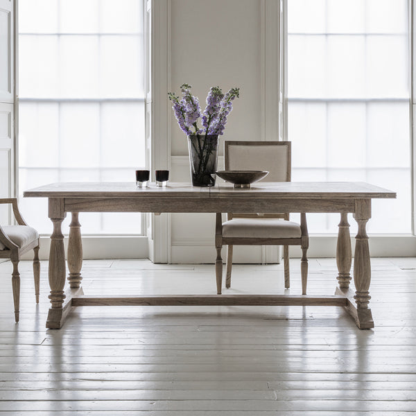 Product photograph of Gallery Interiors Mustique 8-10 Seater Extending Dining Table from Olivia's.