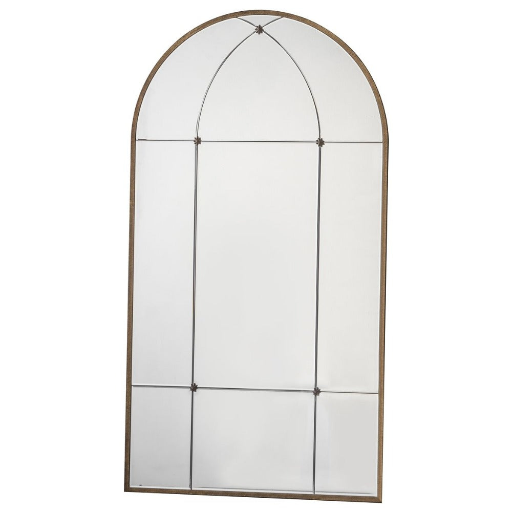 Product photograph of Gallery Interiors Ariah Arch Window Pane Mirror from Olivia's.
