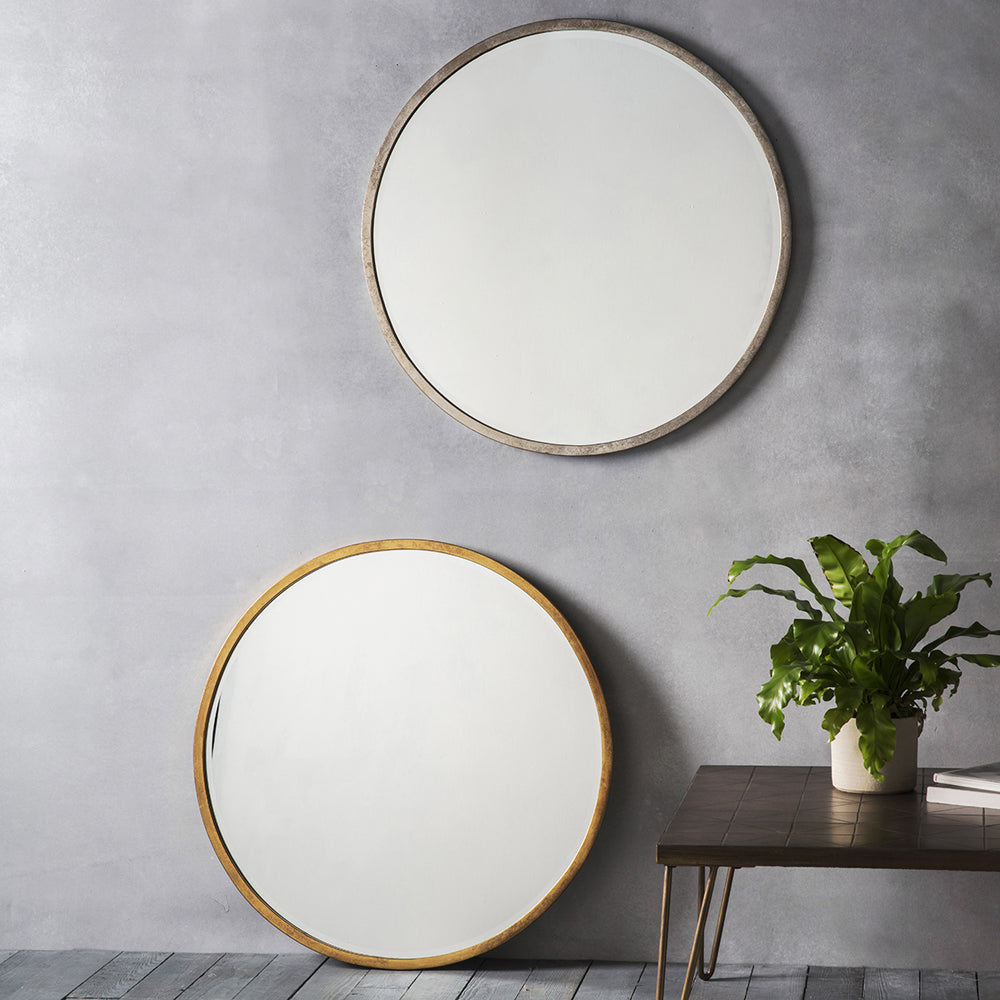 Product photograph of Gallery Interiors Higgins Round Antique In Silver from Olivia's.