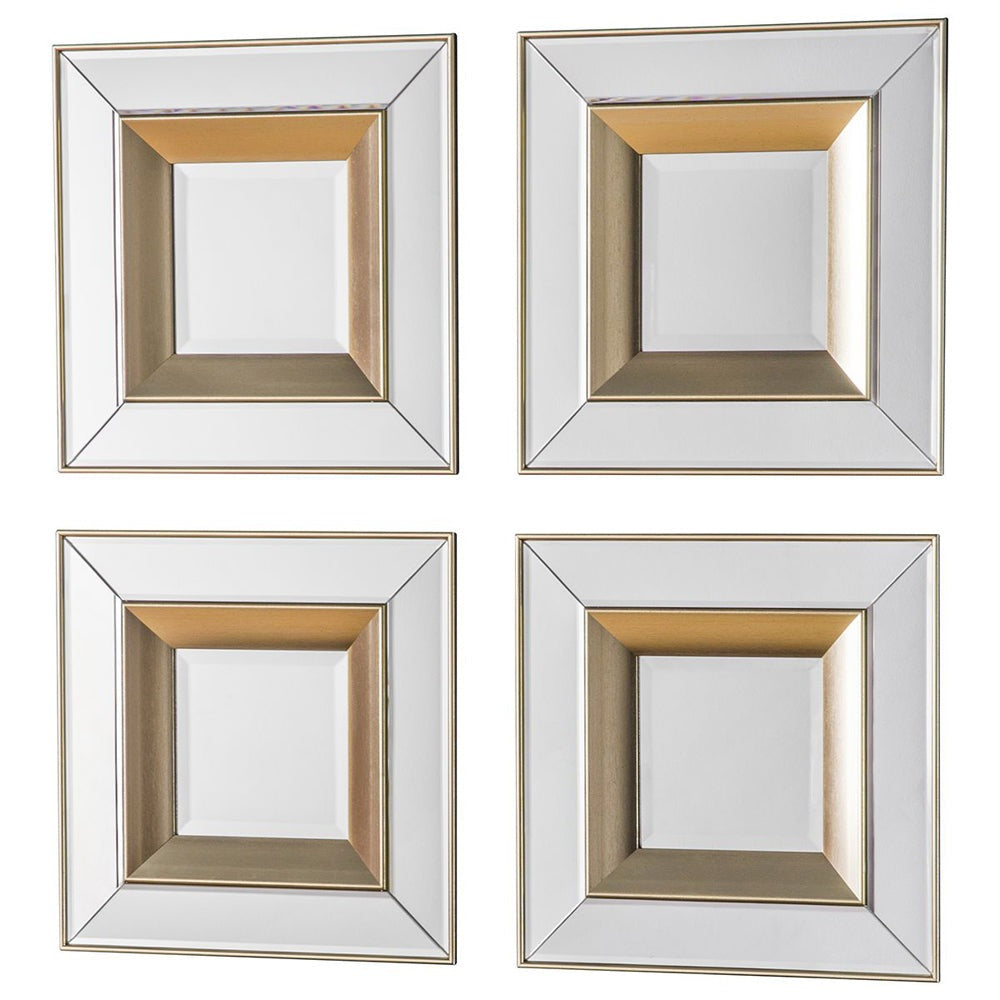 Product photograph of Gallery Interiors Phantom Mirror Gold Square from Olivia's.