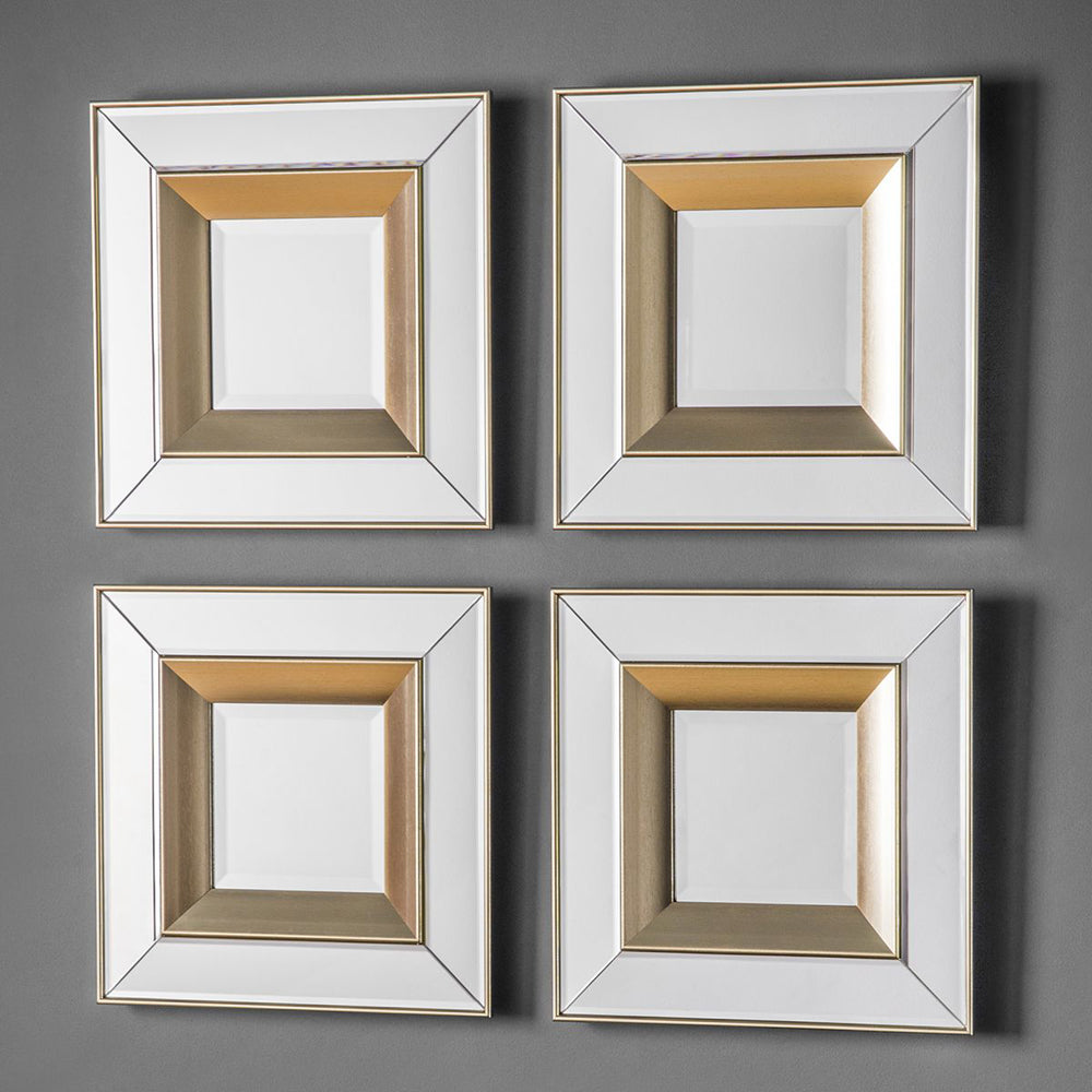 Product photograph of Gallery Interiors Phantom Mirror Gold Square from Olivia's.