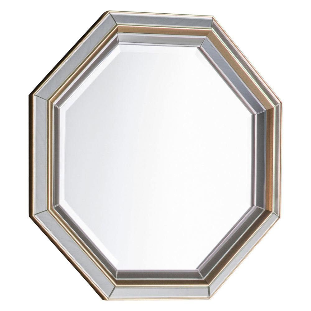 Product photograph of Gallery Interiors Vogue Mirror Brown And Silver Rectangle from Olivia's.