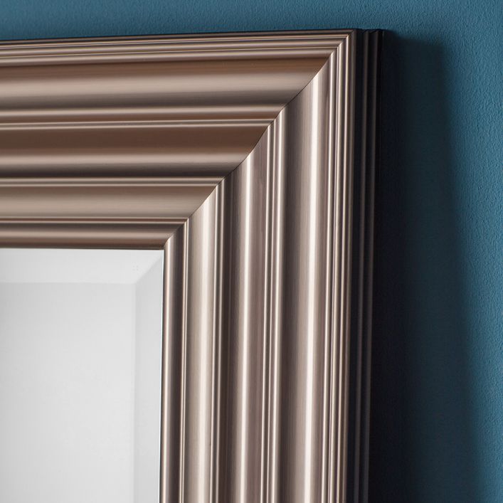 Product photograph of Gallery Interiors Erskine Rectangle Pewter Mirror from Olivia's.