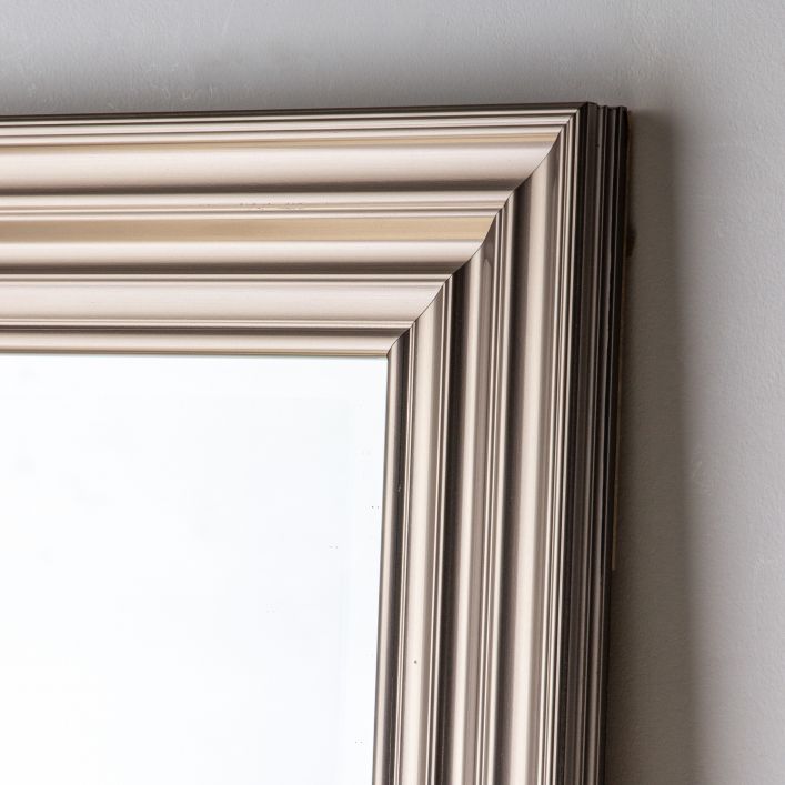 Product photograph of Gallery Interiors Erskine Leaner Pewter Mirror from Olivia's.