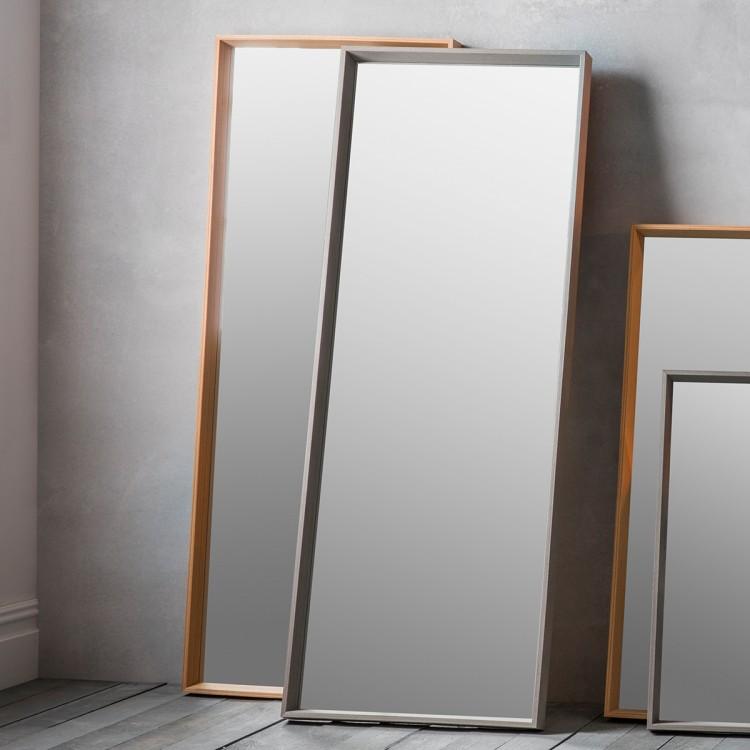 Product photograph of Gallery Interiors Comet Long Mirror In Grey from Olivia's