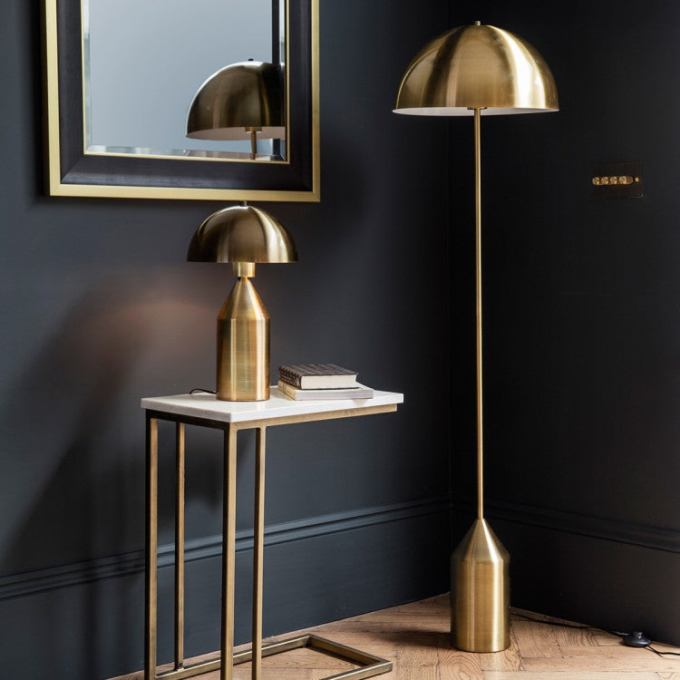 Gallery Interiors Nova 1 Floor Lamp In Gold Outlet