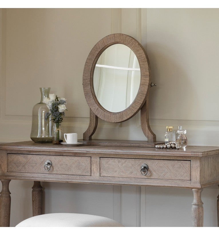 Product photograph of Gallery Interiors Mustique Dressing Table Mirror from Olivia's.